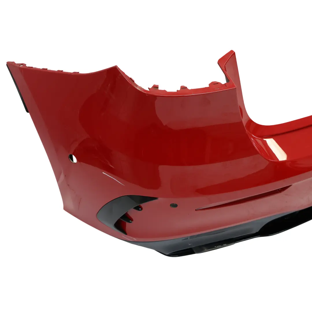 Bumper Rear AMG Trim Panel Covering Jupiter Red - 589 to Mercedes W177 with Part number A1778809604 Mercedes W177 Bumper Rear AMG Trim Panel Covering Jupiter Red - 589 - SKU A1778809604-JUR - Part number A1778809604