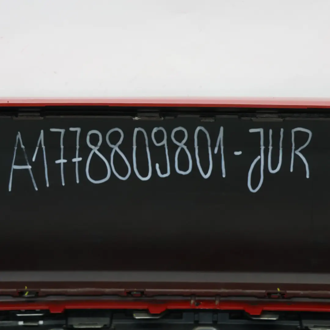 Bumper Rear AMG Trim Panel Covering Jupiter Red - 589 to Mercedes V177 with Part number A1778809801 Mercedes V177 Bumper Rear AMG Trim Panel Covering Jupiter Red - 589 - SKU A1778809801-JUR - Part number A1778809801