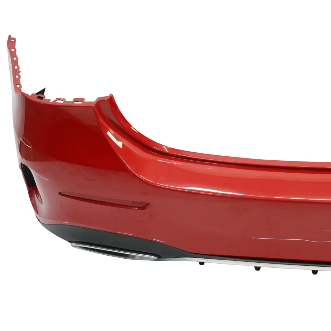 Bumper Rear AMG Trim Panel Covering Jupiter Red - 589 to Mercedes V177 with Part number A1778809801 Mercedes V177 Bumper Rear AMG Trim Panel Covering Jupiter Red - 589 - SKU A1778809801-JUR - Part number A1778809801