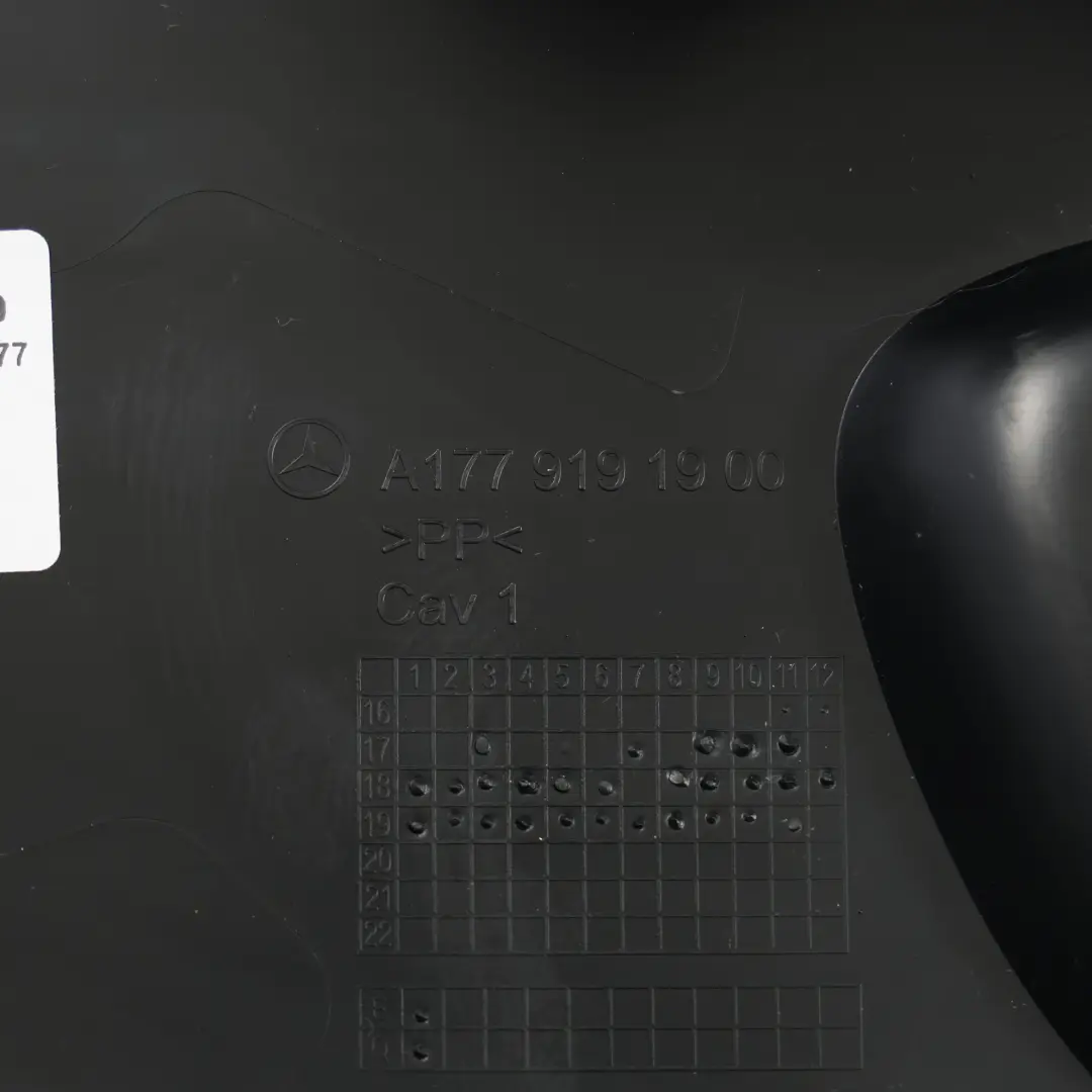Vorne Links Abdeckung Verkleidung Sitz Außen Schwarz für Mercedes W177 mit Teilenummer A1779191900 Mercedes W177 Vorne Links Abdeckung Verkleidung Sitz Außen Schwarz - SKU A1779191900 - Teilenummer A1779191900