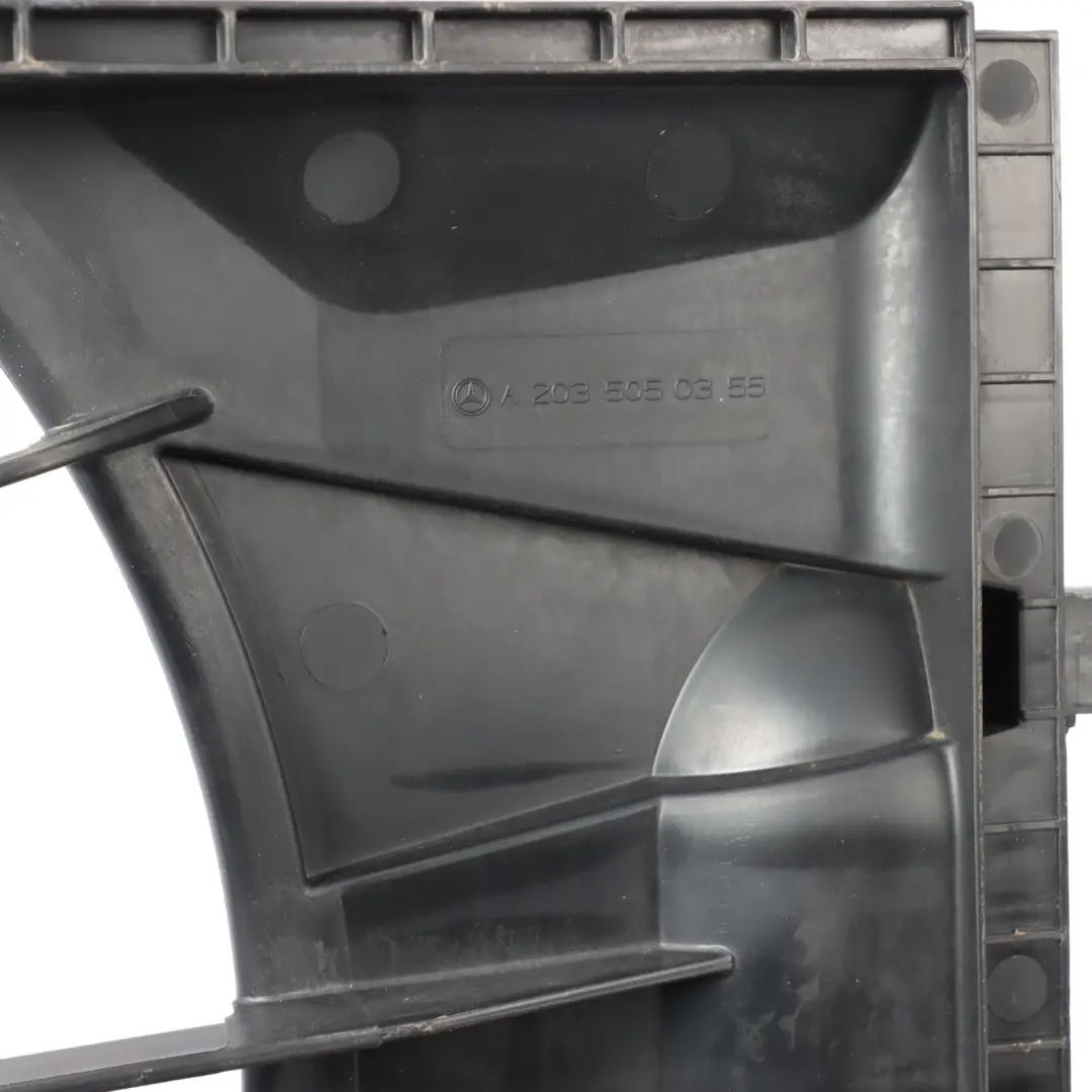 Radiator Fan Shroud Cooling Unit Trim Panel Cover to Mercedes SLK R171 with Part number A2035050355 Mercedes SLK R171 Radiator Fan Shroud Cooling Unit Trim Panel Cover - SKU A2035050355 - Part number A2035050355