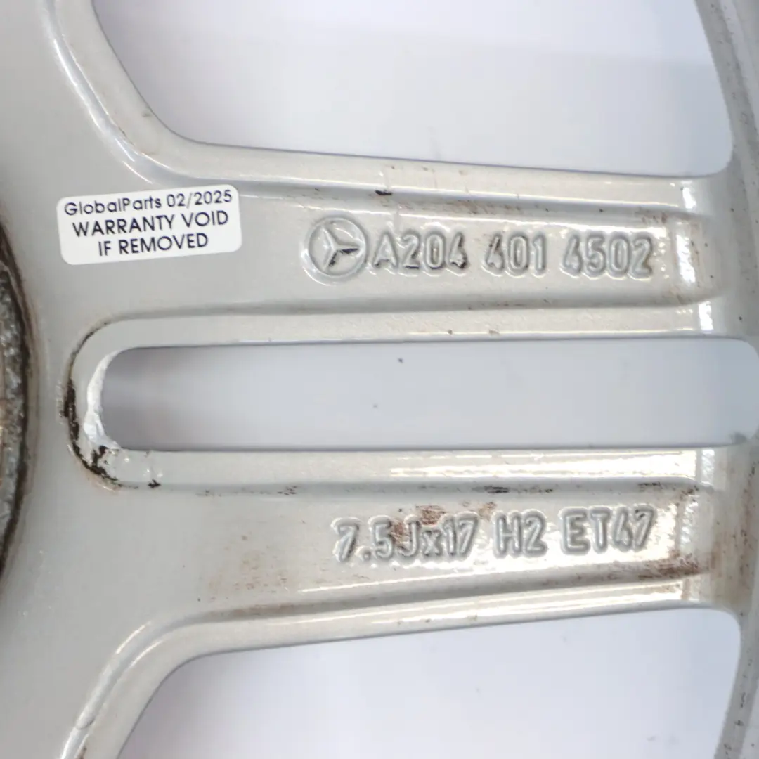 Mercedes W204 AMG 6 Double-Spoke Alloy Wheel Rim 17" ET:47 7,5J - SKU A2044014502-3 - Part number A2044014502
