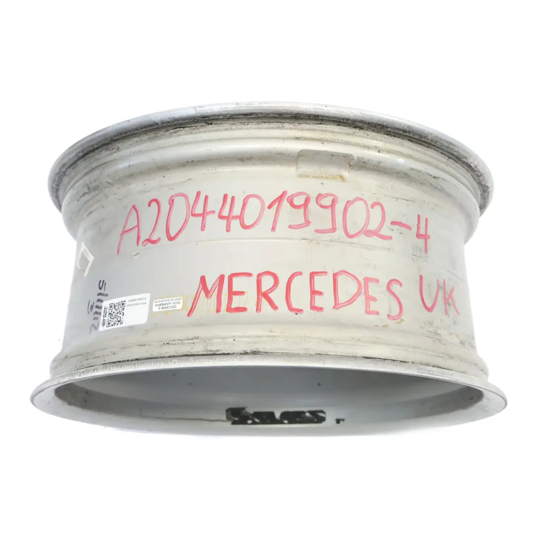 7-Spoke AMG Silver Rear Alloy Wheel Rim 18" 8,5J to Mercedes W204 with Part number A2044019902 Mercedes W204 7-Spoke AMG Silver Rear Alloy Wheel Rim 18" 8,5J - SKU A2044019902-4 - Part number A2044019902