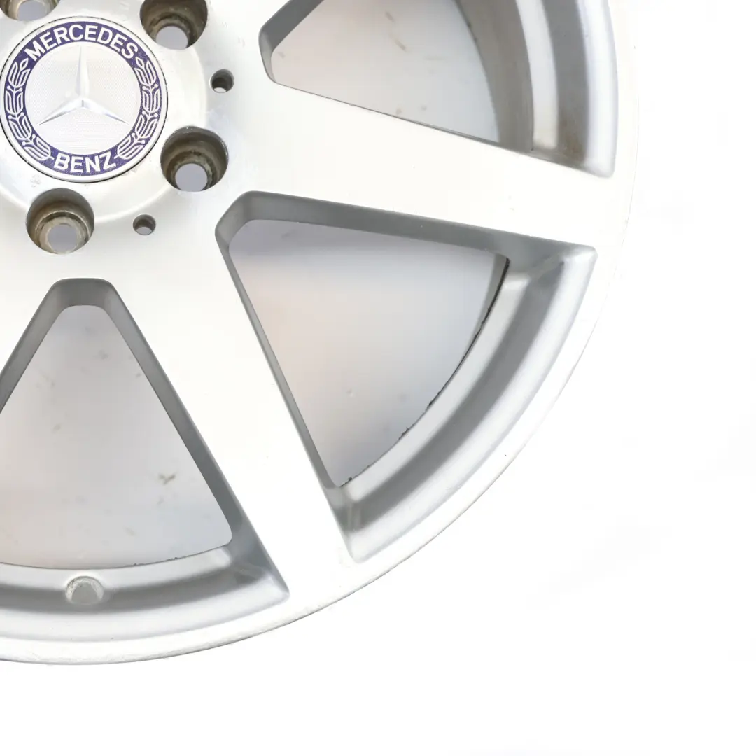 7-Spoke AMG Silver Rear Alloy Wheel Rim 18" 8,5J to Mercedes W204 with Part number A2044019902 Mercedes W204 7-Spoke AMG Silver Rear Alloy Wheel Rim 18" 8,5J - SKU A2044019902-4 - Part number A2044019902