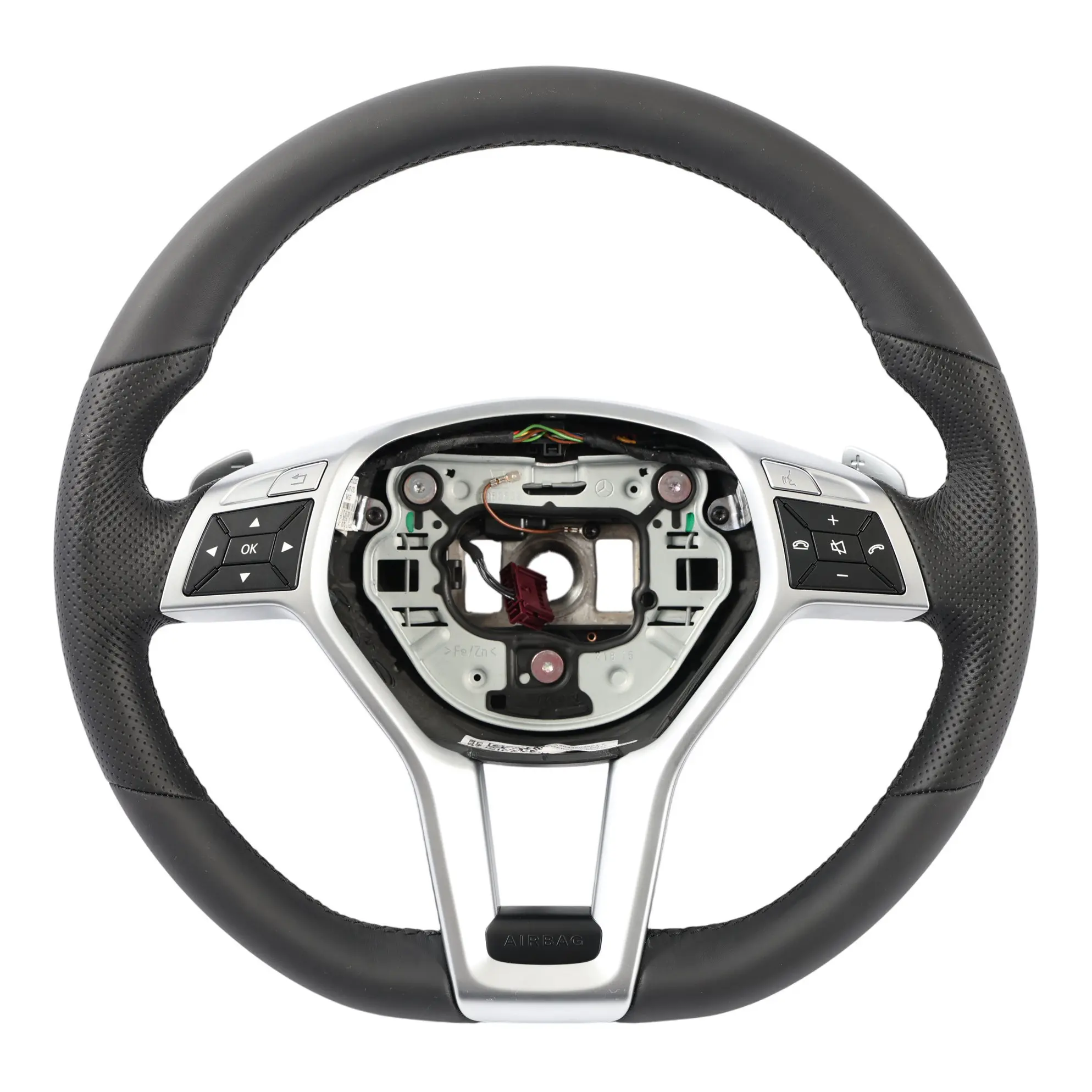 Volante Mercedes C207 W212 NUOVO In Pelle Nera Sport Cambio al Volante