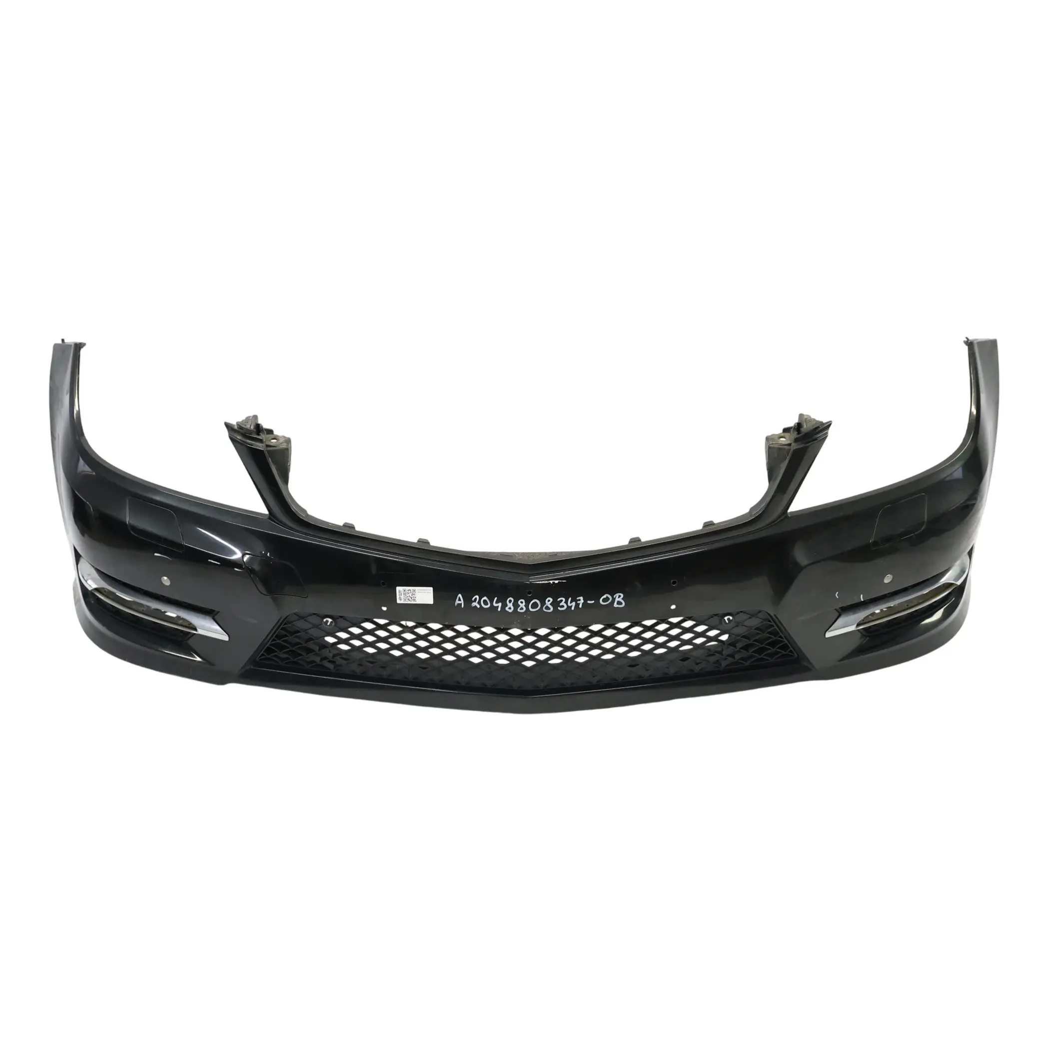 Mercedes W204 Front Bumper AMG Trim Panel Cover Obsidian Black Metallic - 197