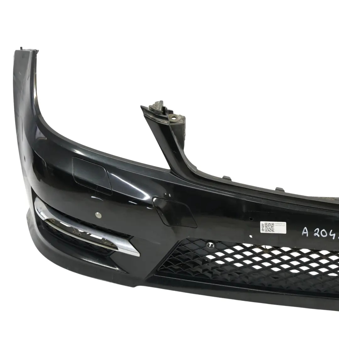 Mercedes W204 Front Bumper AMG Trim Panel Cover Obsidian Black Metallic - 197 - SKU A2048808347-OB - Part number A2048808347