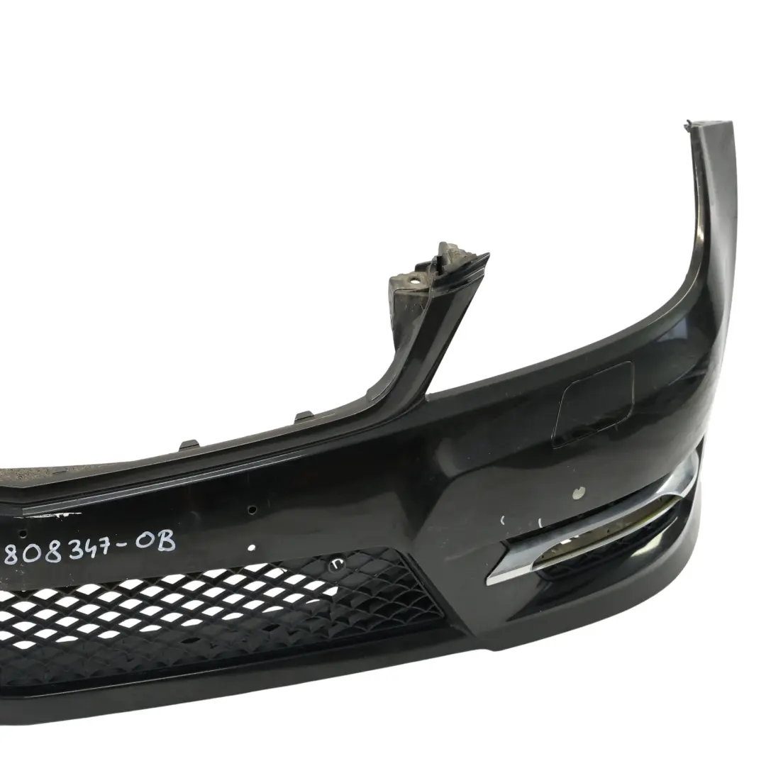 Mercedes W204 Front Bumper AMG Trim Panel Cover Obsidian Black Metallic - 197 - SKU A2048808347-OB - Part number A2048808347