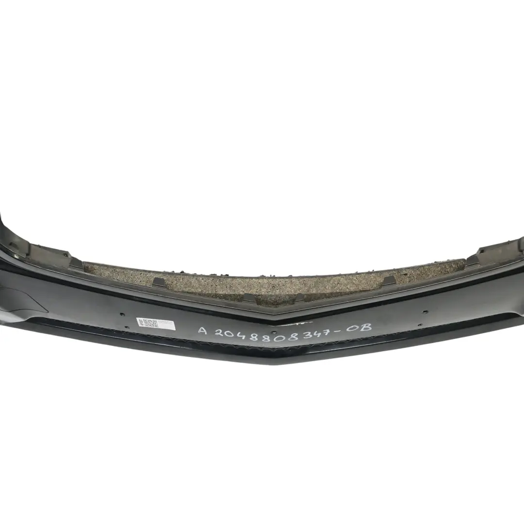 Mercedes W204 Front Bumper AMG Trim Panel Cover Obsidian Black Metallic - 197 - SKU A2048808347-OB - Part number A2048808347