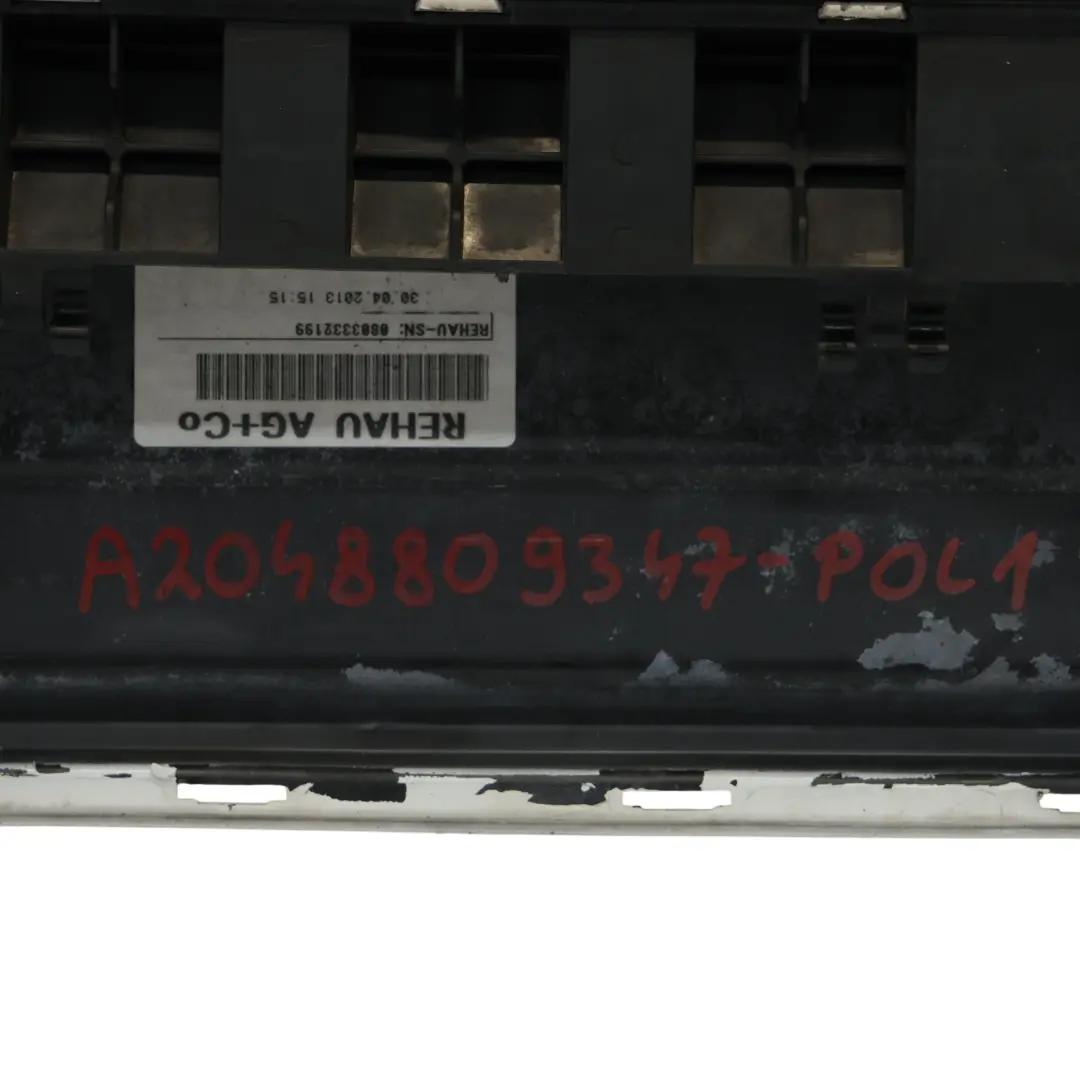 Bumper Trim Panel Covering Polar White - 149 to Mercedes W204 Rear with Part number A2048809347 Mercedes W204 Rear Bumper Trim Panel Covering Polar White - 149 - SKU A2048809347-POL1 - Part number A2048809347