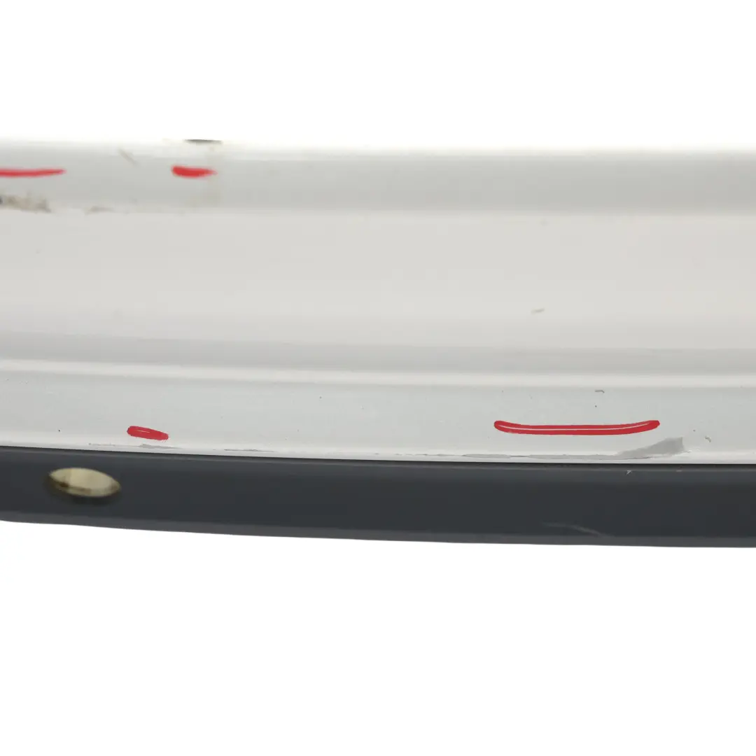 Bumper Trim Panel Cover AMG Iridium Silver Metallic - 775 to Mercedes S204 Rear with Part number A2048809547 Mercedes S204 Rear Bumper Trim Panel Cover AMG Iridium Silver Metallic - 775 - SKU A2048809547-IRS - Part number A2048809547