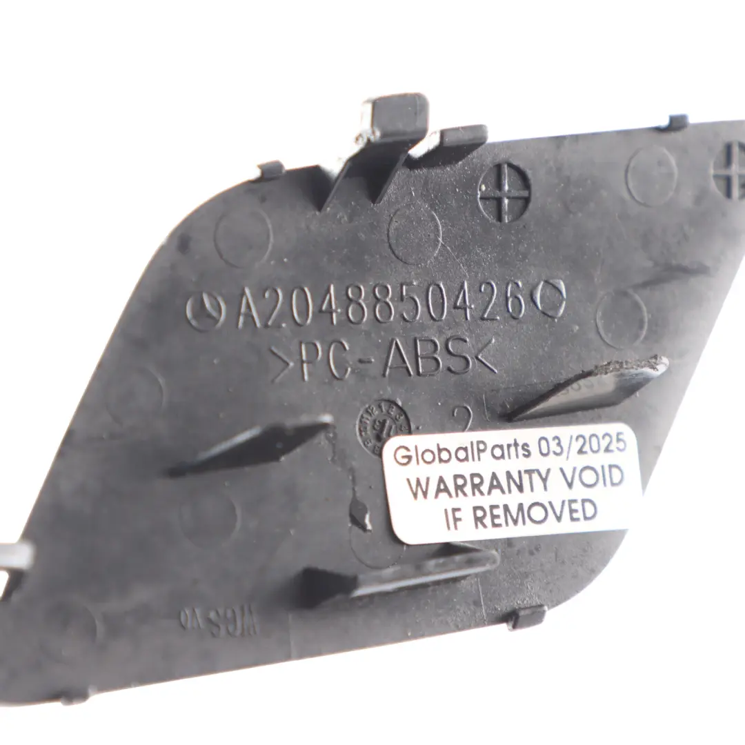 Front Bumper Towing Eye Flap Trim Cover Polar White - 149 to Mercedes S204 with Part number A2048850426 Mercedes S204 Front Bumper Towing Eye Flap Trim Cover Polar White - 149 - SKU A2048850426-POL - Part number A2048850426