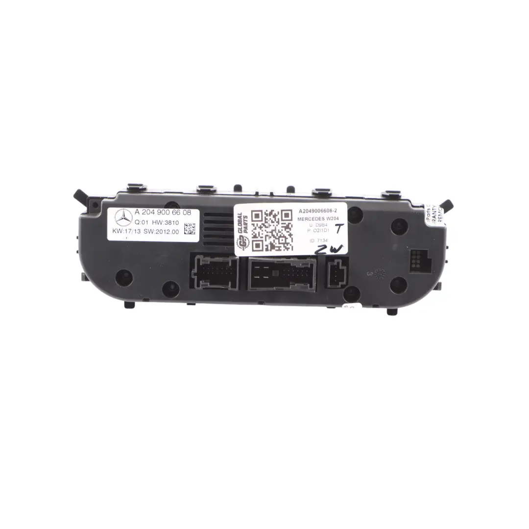 Mercedes W204 Klimaanlage Einheit Klima Steuerschalter Panel - SKU A2049006608-2 - Teilenummer A2049006608