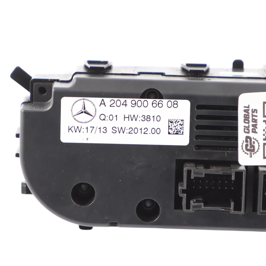 Mercedes W204 Air Conditioning Unit Climate Control Switch Panel - SKU A2049006608-2 - Part number A2049006608
