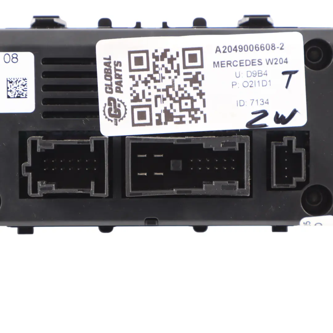 Mercedes W204 Climatisation Panneau Commutateur Contrôle Climatique - SKU A2049006608-2 - Numéro de pièce A2049006608