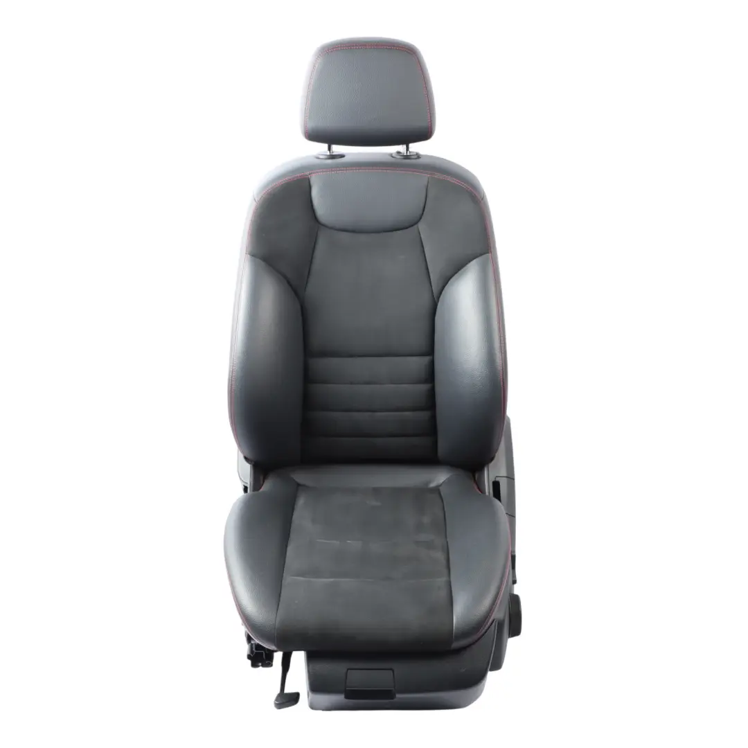 Mercedes W204 Front Left N/S Seat Black Anthracite Leather Red Stitching - SKU A2049109705-2 - Part number A2049109705