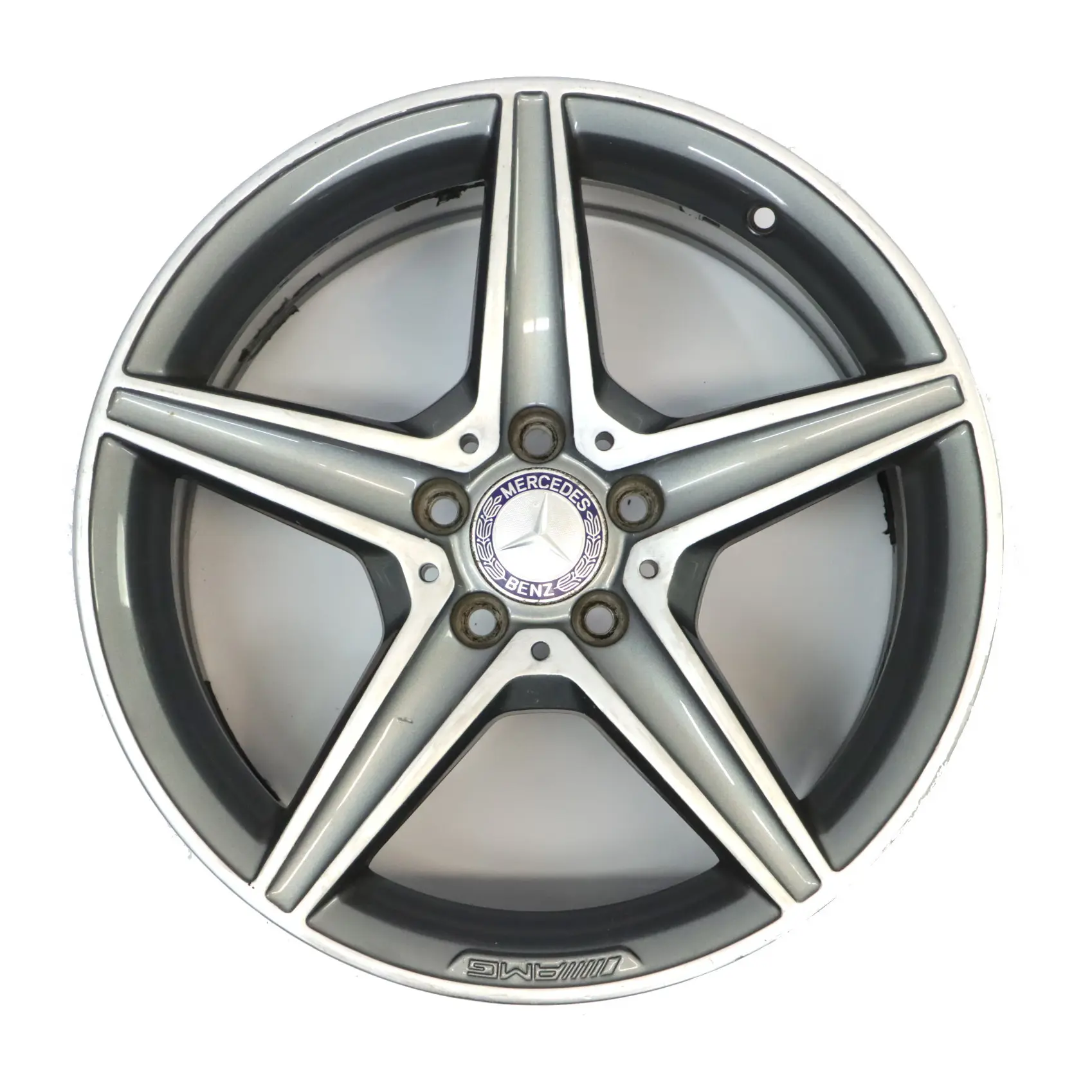 Mercedes W205 Himalaya Grey AMG Alloy Wheel Rim 5 Spoke 18" 8,5J A2054011200