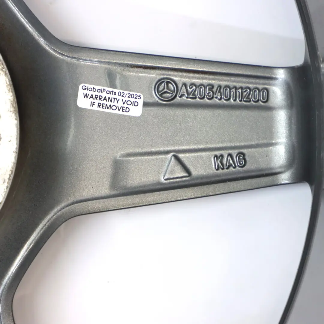 Himalaya Grey AMG Alloy Wheel Rim 5 Spoke 18" 8,5J to Mercedes W205 with Part number A2054011200 Mercedes W205 Himalaya Grey AMG Alloy Wheel Rim 5 Spoke 18" 8,5J - SKU A2054011200-4 - Part number A2054011200