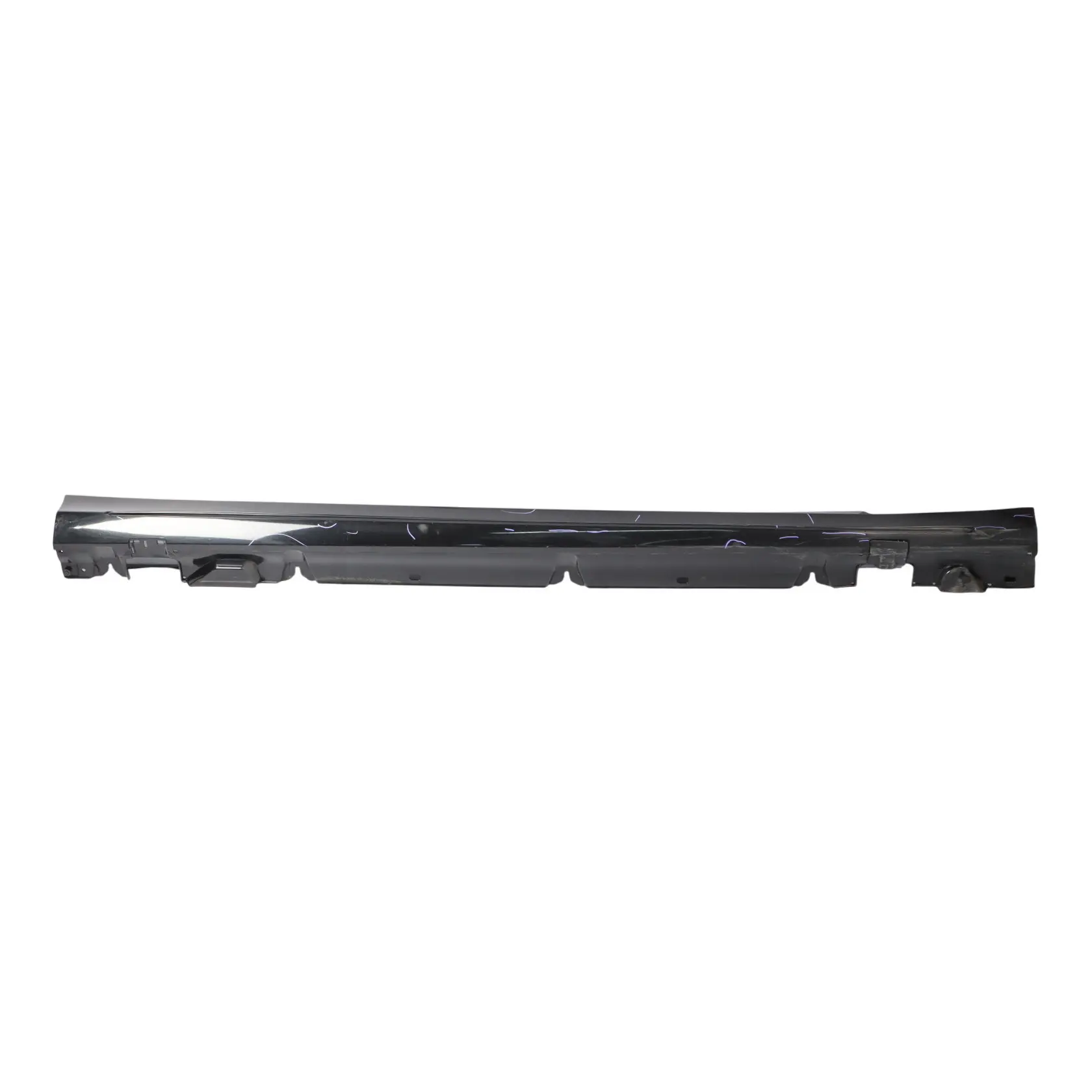 Mercedes W205 Side Skirt Right O/S Door Sill Cover Obsidian Black Metallic - 197