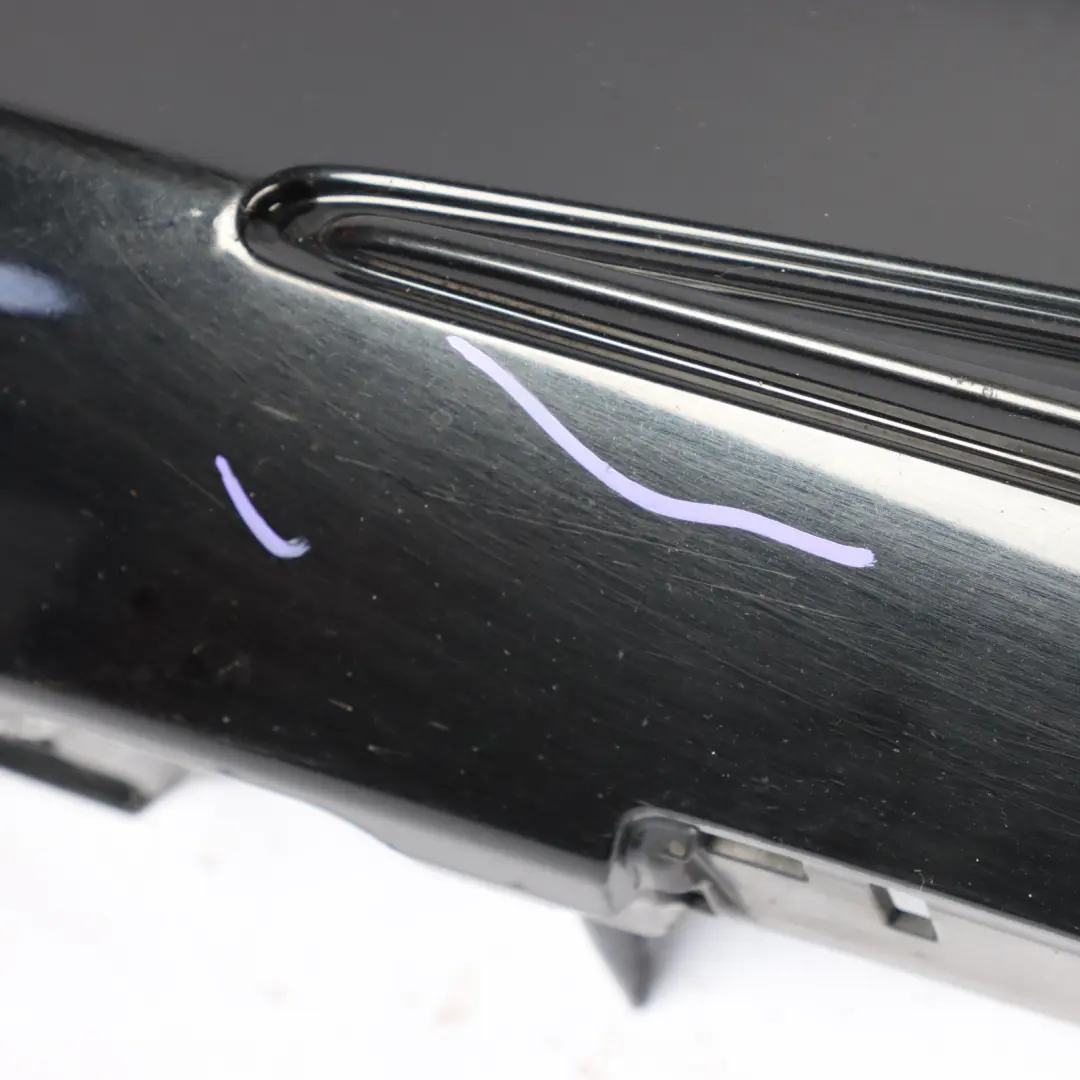 Mercedes W205 Side Skirt Right O/S Door Sill Cover Obsidian Black Metallic - 197 - SKU A2056981454-OB - Part number A2056981454