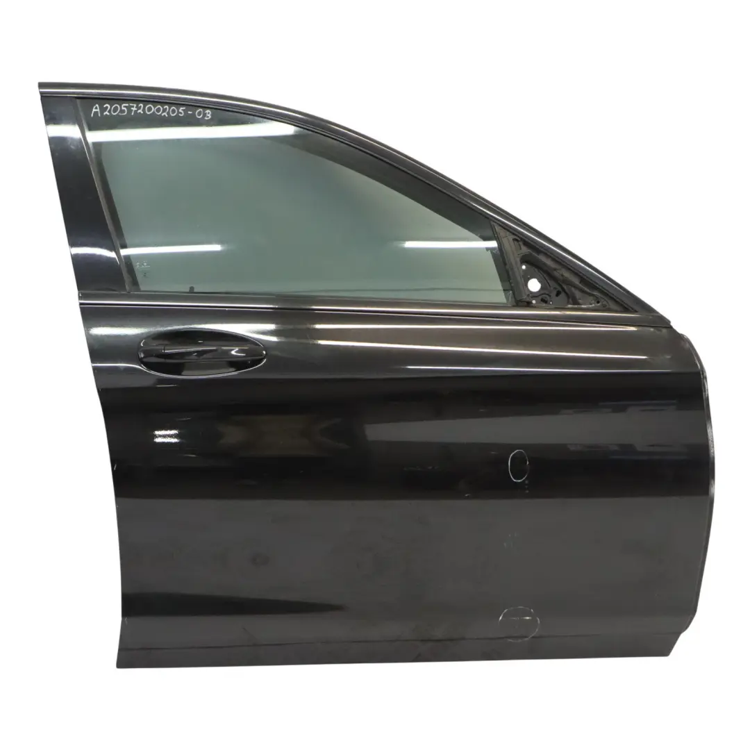 Mercedes W205 Door Front Right O/S Obsidian Black Metallic - 197 - SKU A2057200205-OB - Part number A2057200205
