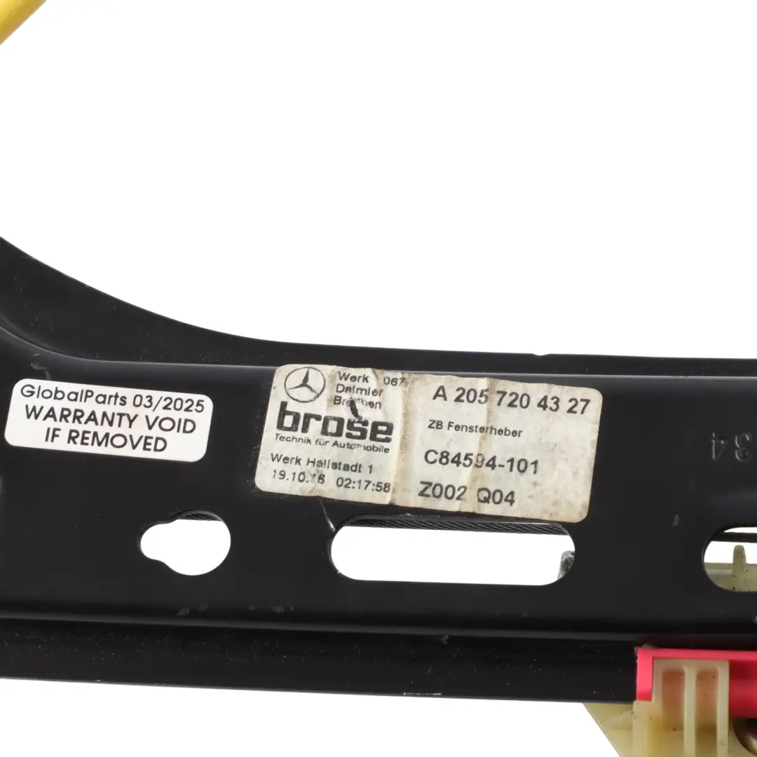 Mercedes A205 Porte Avant Gauche Lève-Vitre Régulateur - SKU A2057204127 - Numéro de pièce A2057204127