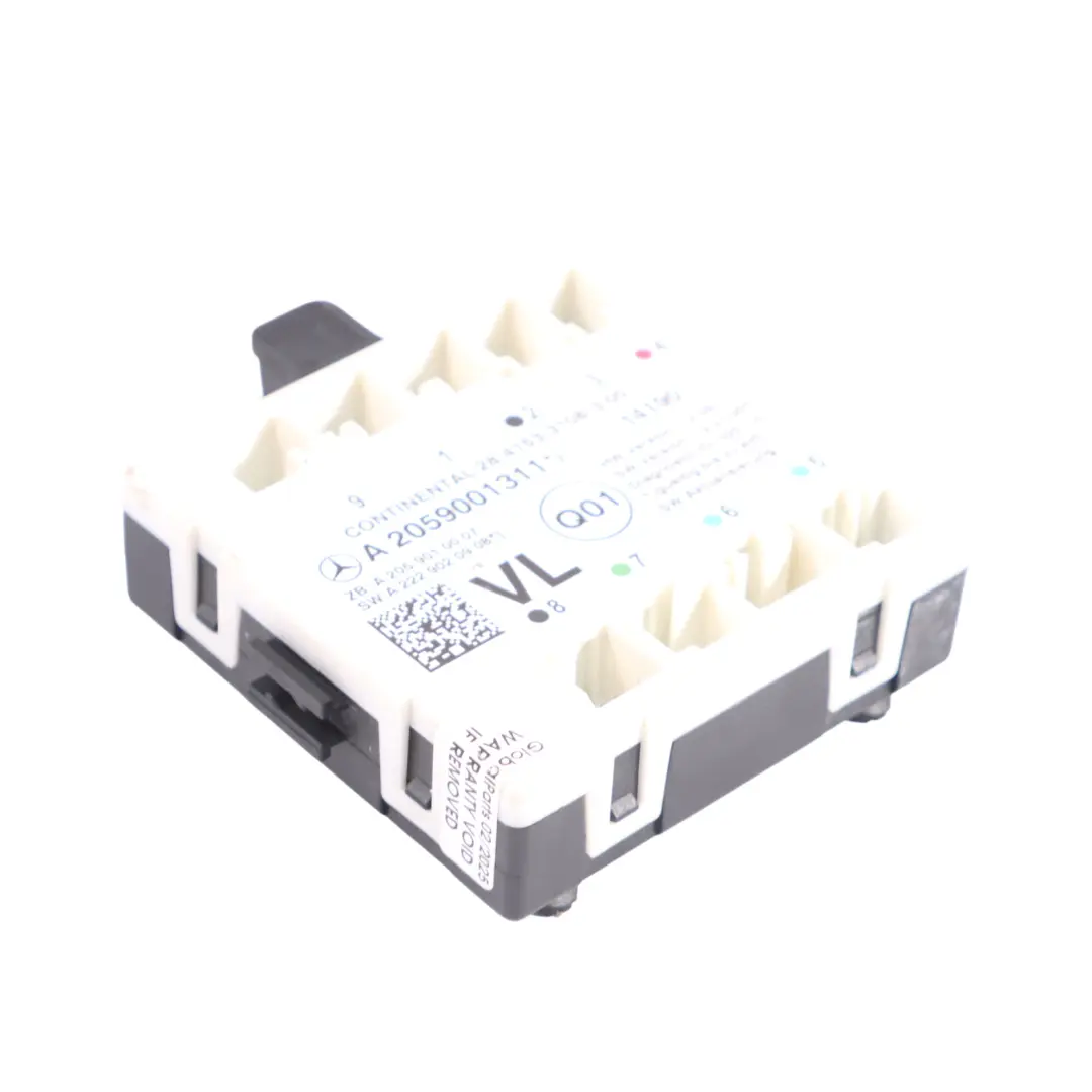 Módulo Puerta Delantera Izquierda Unidad Control ECU para Mercedes W205 con número de pieza A2059001311 Mercedes W205 Módulo Puerta Delantera Izquierda Unidad Control ECU - SKU A2059001311 - Número de pieza A2059001311