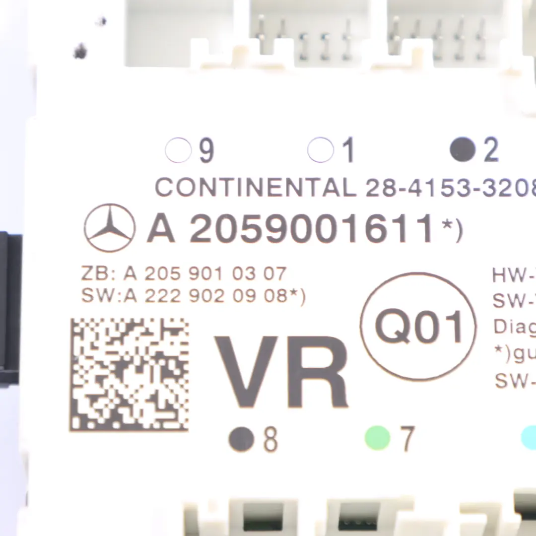 Mercedes W205 Module Porte Avant Droit Unité Commande ECU - SKU A2059001611 - Numéro de pièce A2059001611