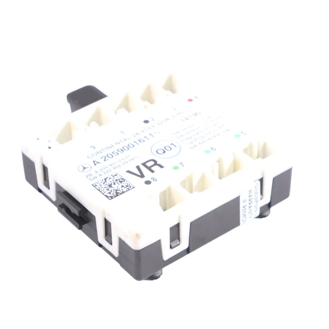 Módulo Puerta Delantera Derecha Unidad De Control ECU para Mercedes W205 con número de pieza A2059001611 Mercedes W205 Módulo Puerta Delantera Derecha Unidad De Control ECU - SKU A2059001611 - Número de pieza A2059001611