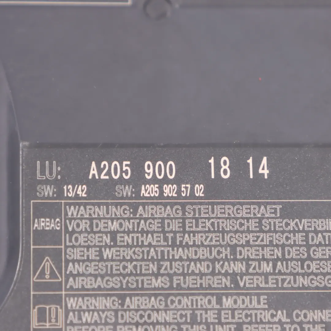 Moduł Sterujący Układem Poduszek ECU Mercedes W205 - SKU A2059001814 - Numer Części A2059001814