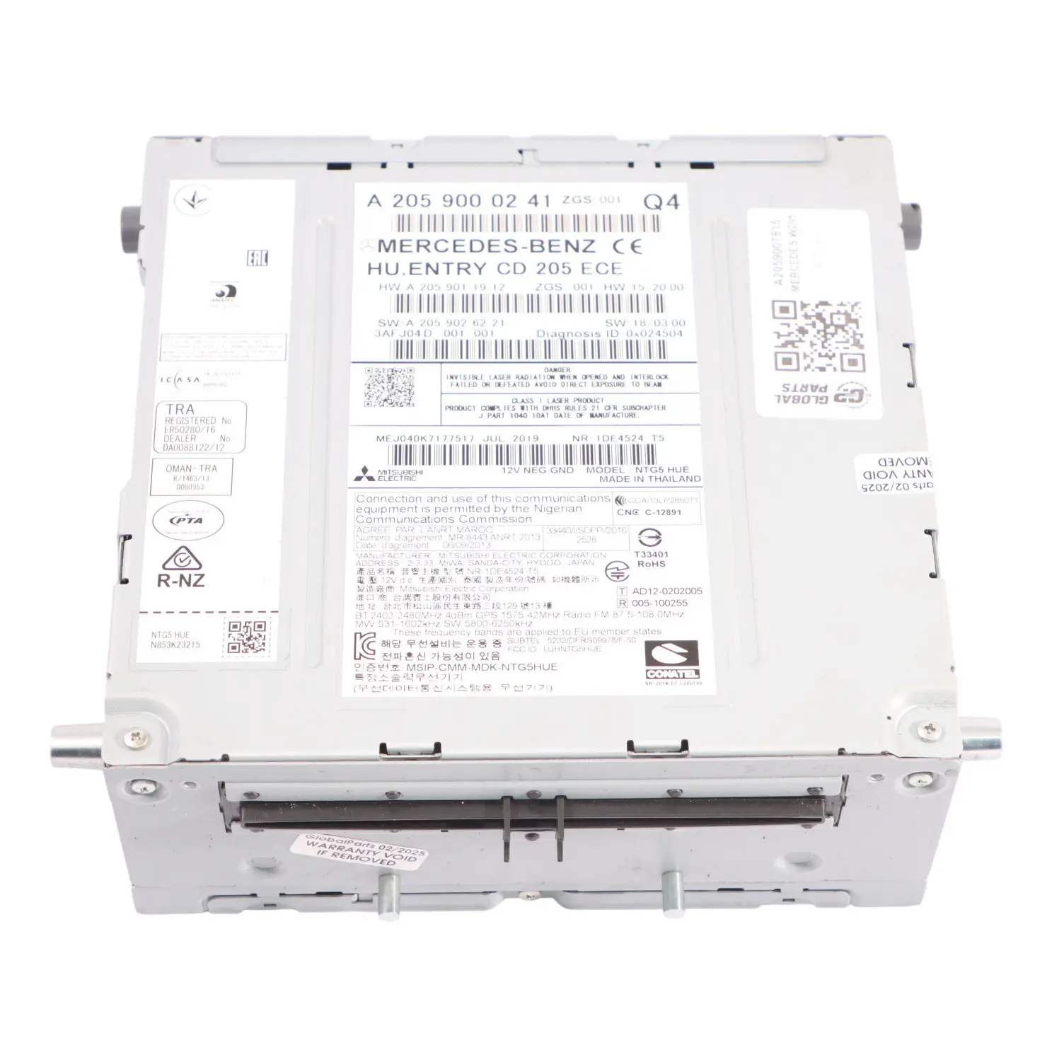 Mercedes W205 Radio Audio Navi GPS Unità Principale A2059007815