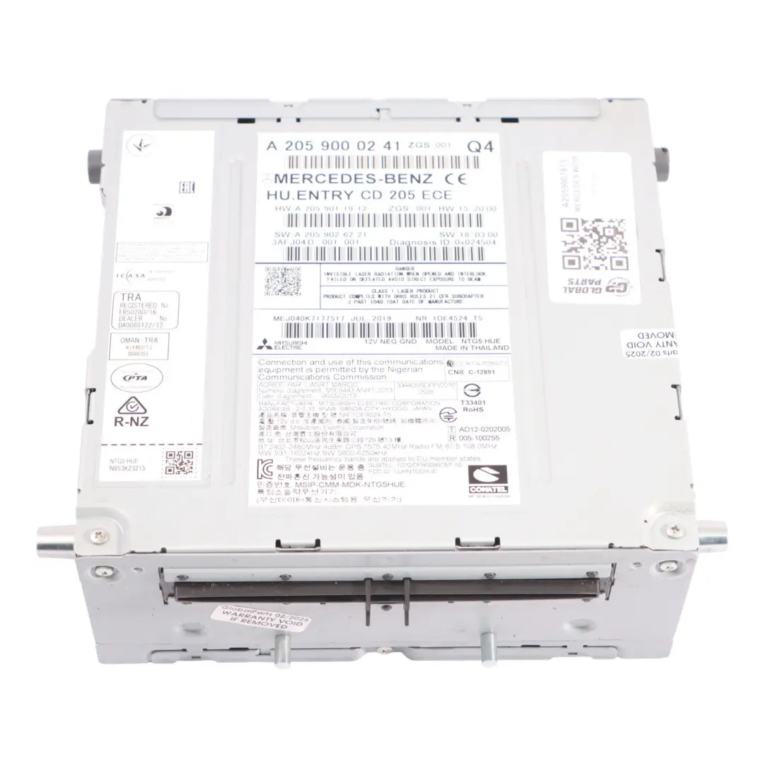Mercedes W205 Unidad Principal Con Radio Audio Navegación GPS Para - SKU A2059007815 - Número de pieza A2059007815