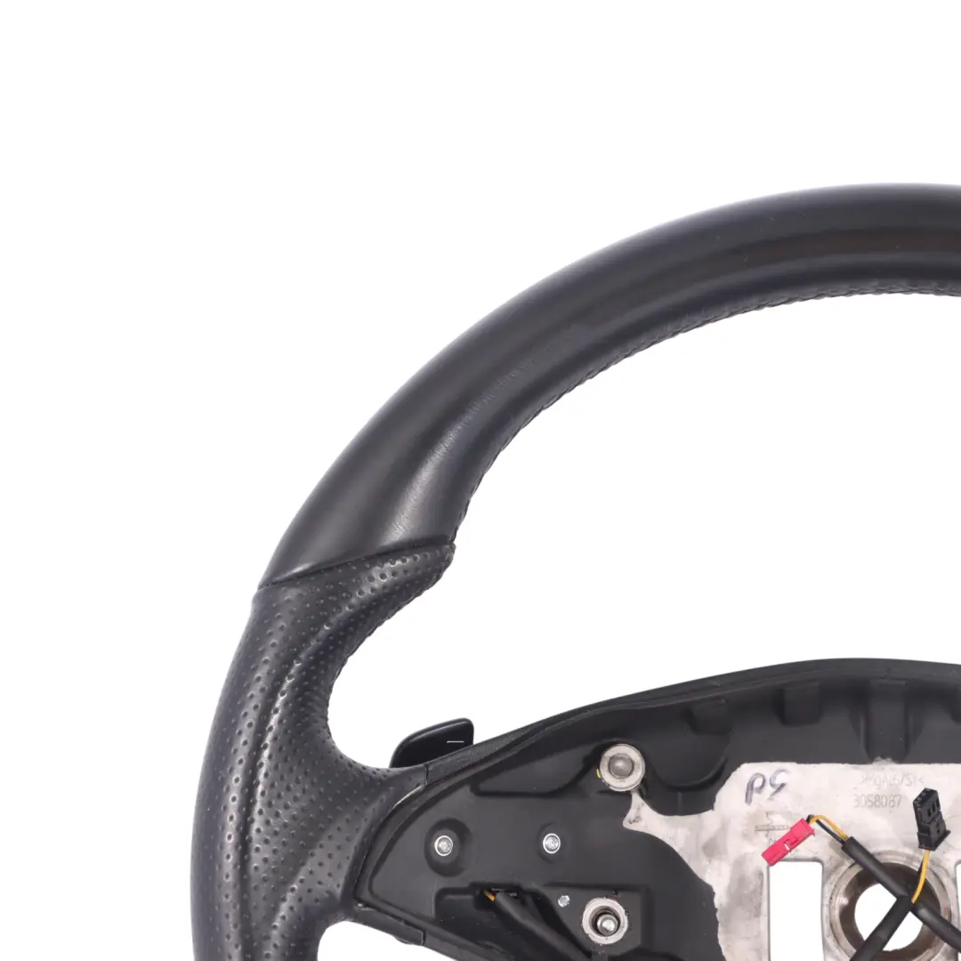  Steering Wheel Mercedes C207 W212 Black Leather Black Threads Paddle Shift - SKU A2074601203 - Part number A2074601203
