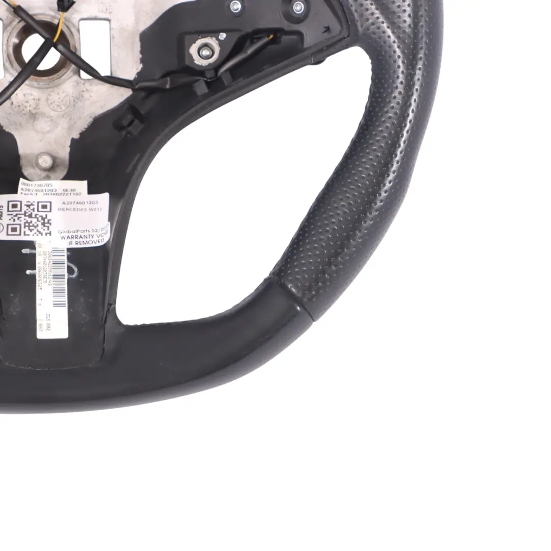  Steering Wheel Mercedes C207 W212 Black Leather Black Threads Paddle Shift - SKU A2074601203 - Part number A2074601203