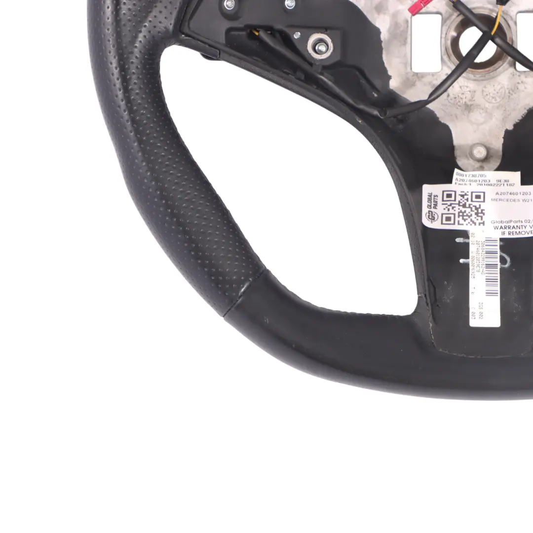  Steering Wheel Mercedes C207 W212 Black Leather Black Threads Paddle Shift - SKU A2074601203 - Part number A2074601203