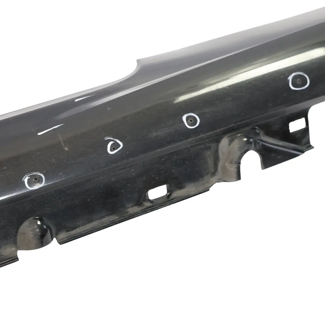 W207 Side Skirt AMG Door Sill Cover Left N/S Obsidian Black - 197 to Mercedes with Part number A2076981354 Mercedes W207 Side Skirt AMG Door Sill Cover Left N/S Obsidian Black - 197 - SKU A2076981354-OB2 - Part number A2076981354