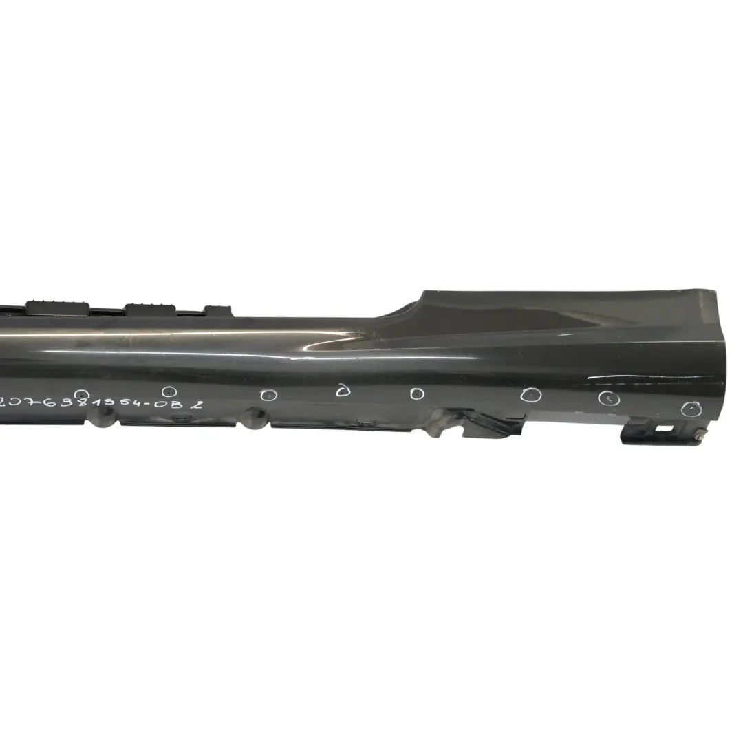 W207 Side Skirt AMG Door Sill Cover Left N/S Obsidian Black - 197 Mercedes - SKU A2076981354-OB2 - Part number A2076981354