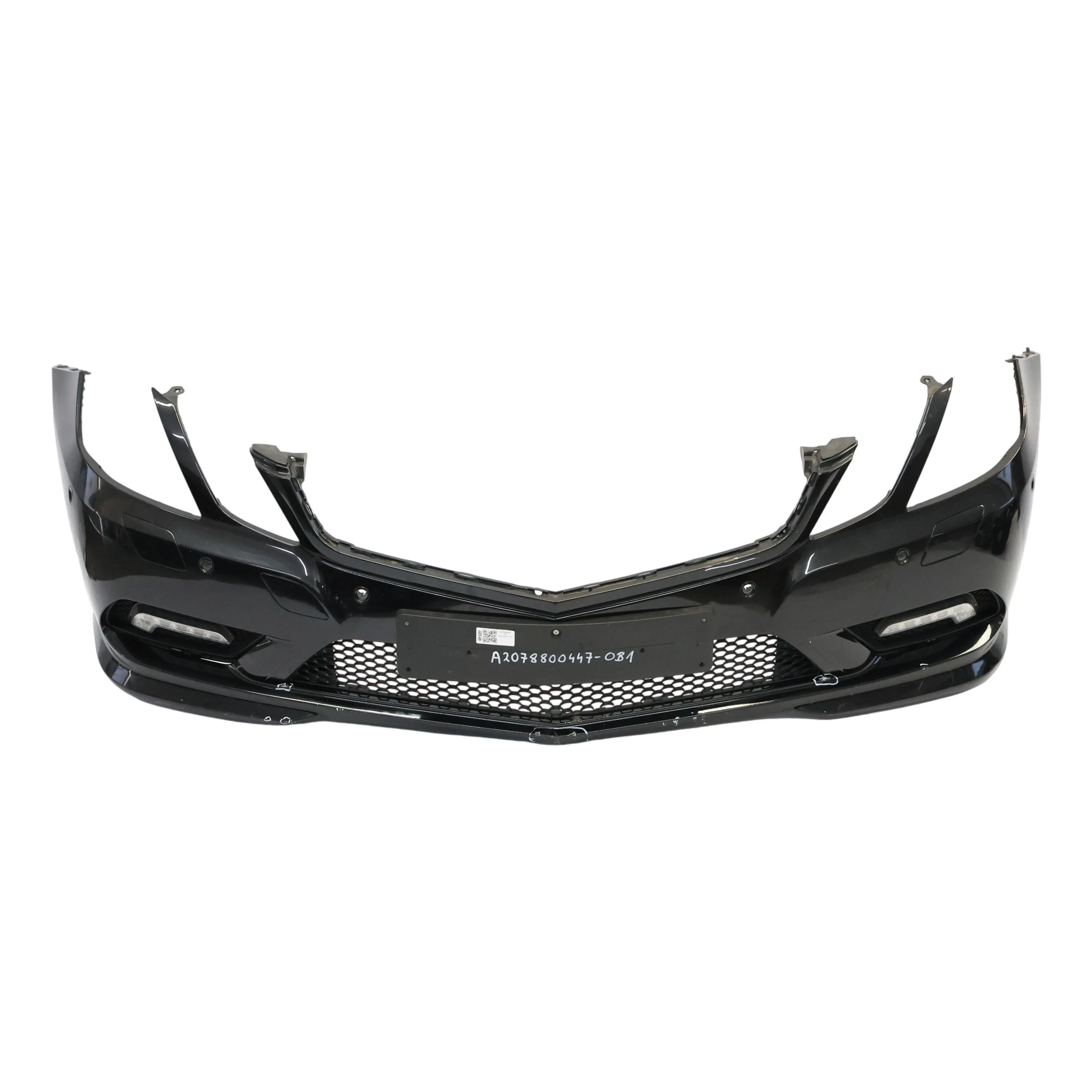 Mercedes W207 Bumper Front Trim Panel Obsidian Black Metallic - 197