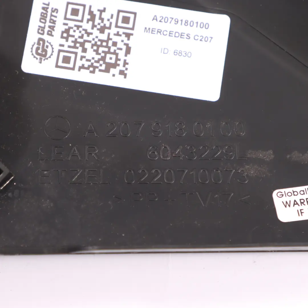Asiento Cubre Interruptor Lado Izquierdo Cubre para Mercedes C207 con número de pieza A2079180100 Mercedes C207 Asiento Cubre Interruptor Lado Izquierdo Cubre - SKU A2079180100 - Número de pieza A2079180100