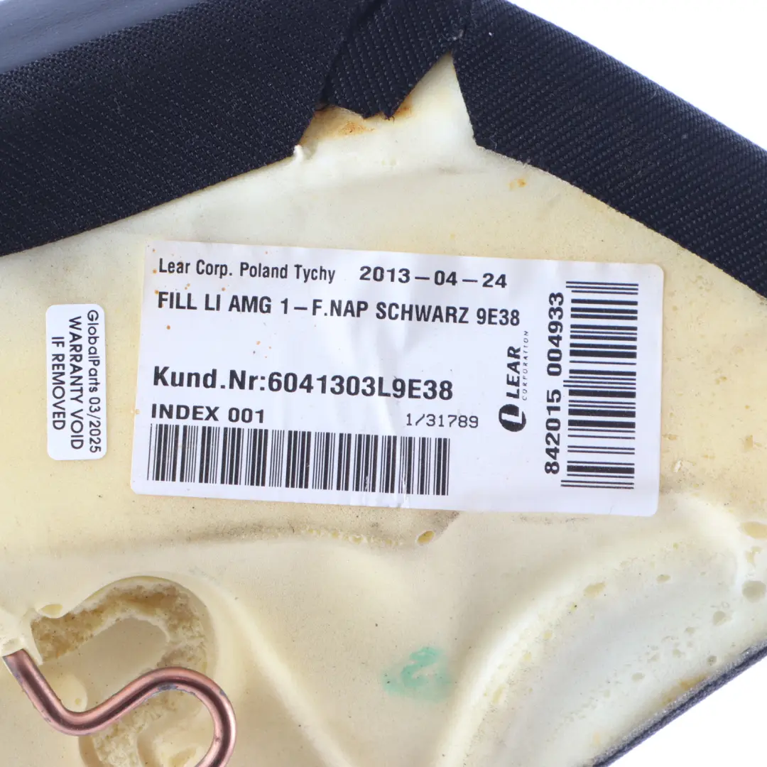 Lateral Rear Left N/S Panel Finisher Leather Black to Mercedes W204 Seat with Part number A2079207530 Mercedes W204 Seat Lateral Rear Left N/S Panel Finisher Leather Black - SKU A2079207530 - Part number A2079207530