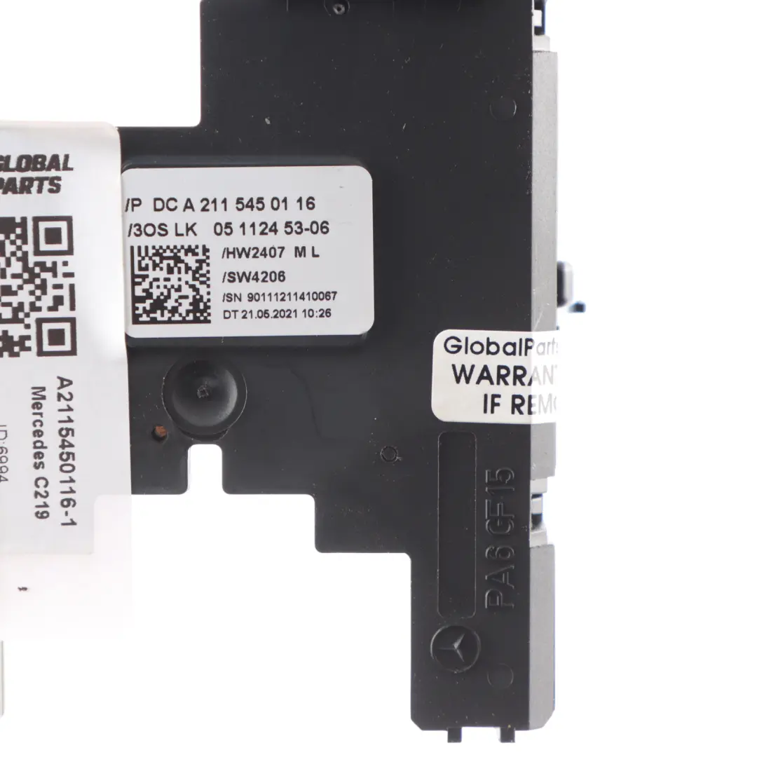 W219 Steering Wheel Angle Position Sensor to Mercedes with Part number A2115450116 Mercedes W219 Steering Wheel Angle Position Sensor - SKU A2115450116-1 - Part number A2115450116