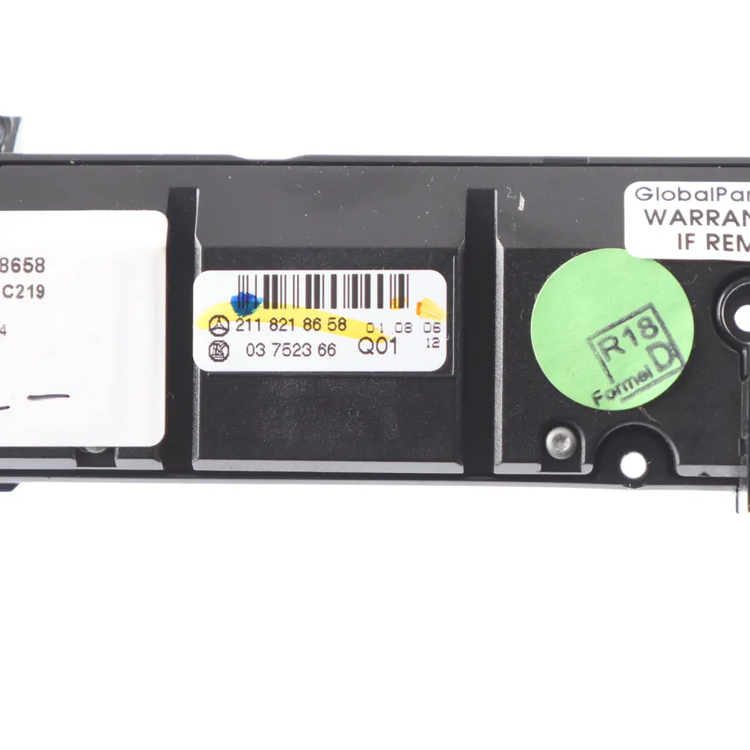 W219 Hazard Heater ESP Switch Control Block Button Panel to Mercedes with Part number A2118218658 Mercedes W219 Hazard Heater ESP Switch Control Block Button Panel - SKU A2118218658 - Part number A2118218658