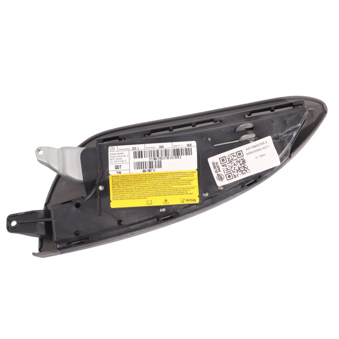 Modulo Aria Lato Sedile Anteriore Nero per Mercedes W211 C219 con numero di parte A2118602705 Mercedes W211 C219 Modulo Aria Lato Sedile Anteriore Nero - SKU A2118602705-2 - Numero di parte A2118602705