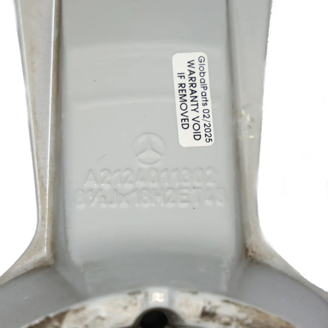 Eje Delantero Llanta Aleacion Plateada 18" ET:48 8,5J para Mercedes W212 con número de pieza A2124011302 Mercedes W212 Eje Delantero Llanta Aleacion Plateada 18" ET:48 8,5J - SKU A2124011302-1 - Número de pieza A2124011302