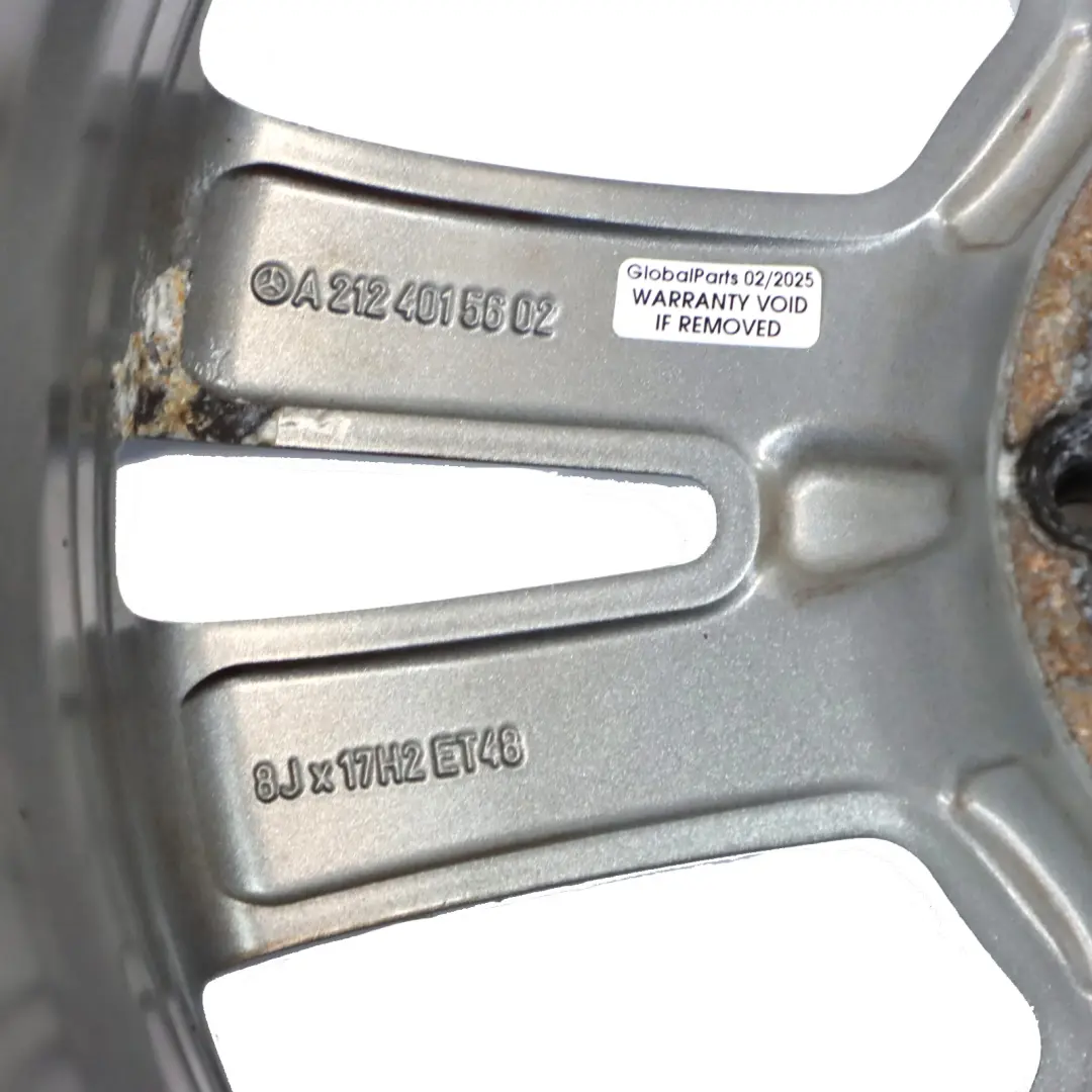 Mercedes W212 Leichtmetallfelge 17" ET:48 8J 5 Doppelspeiche - SKU A2124015602-1 - Teilenummer A2124015602