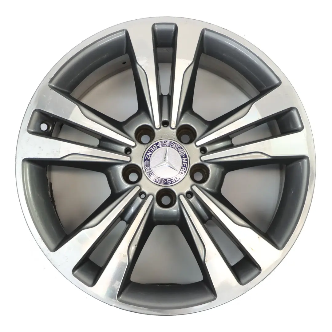 Mercedes W212 Alloy Wheel Rim 17" ET:48 8J 5 Double Spoke - SKU A2124015602-3 - Part number A2124015602