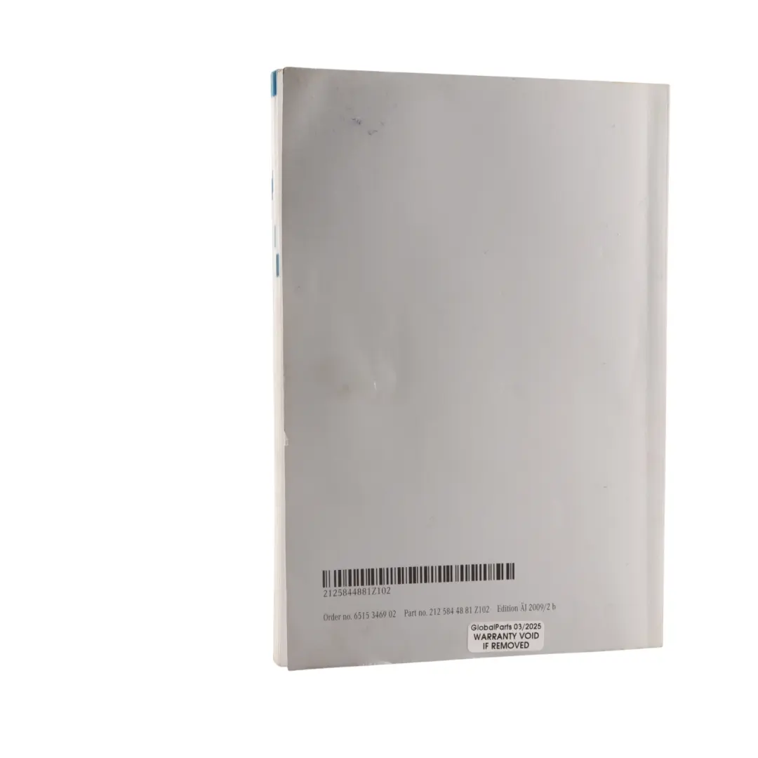 Owner's Handbook Service Booklet Manual to Mercedes W212 with Part number A2125844881 Mercedes W212 Owner's Handbook Service Booklet Manual - SKU A2125844881 - Part number A2125844881