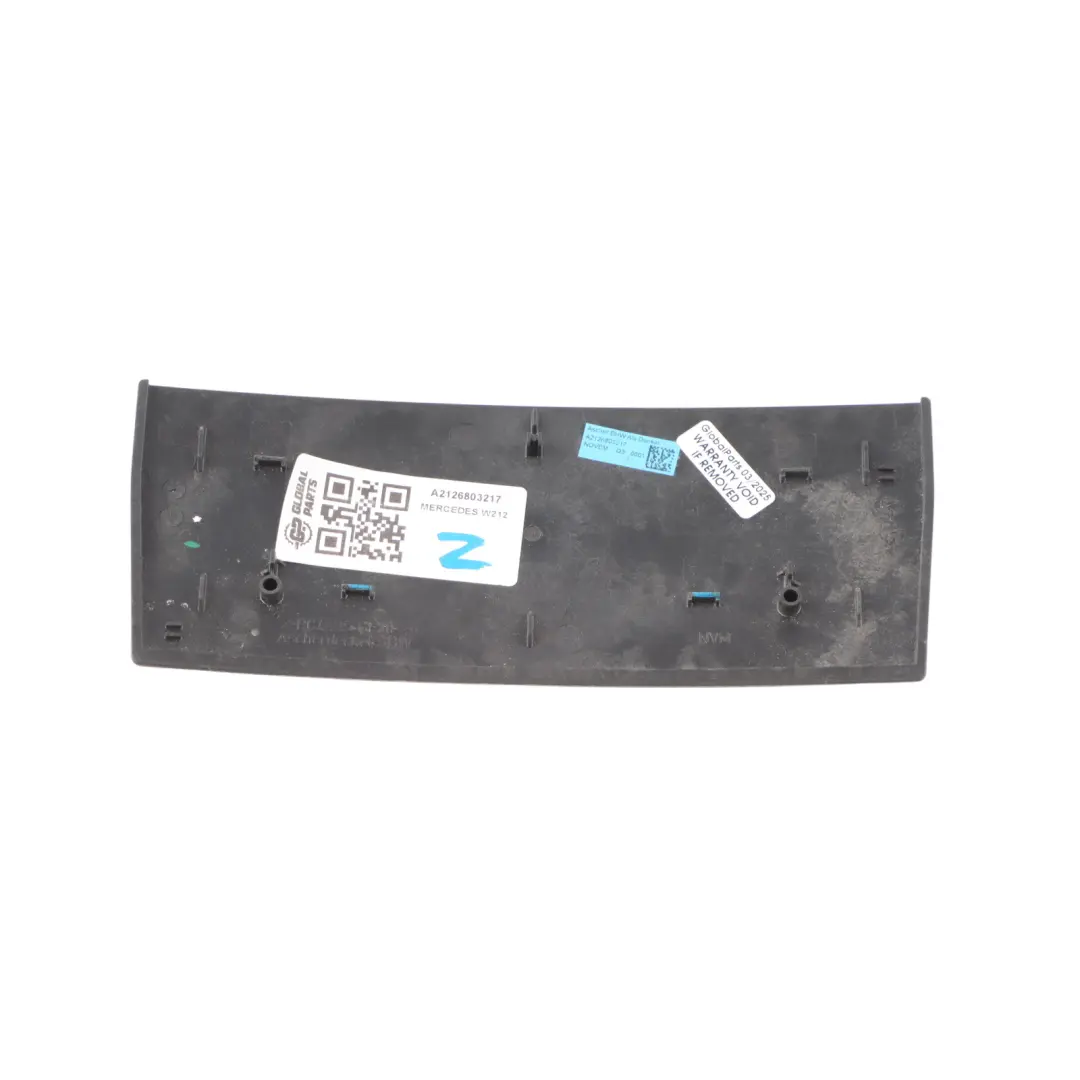 Mercedes W212 Consola Trasera Cubierta Bandeja Aluminio Cepillado - SKU A2126803217 - Número de pieza A2126803217