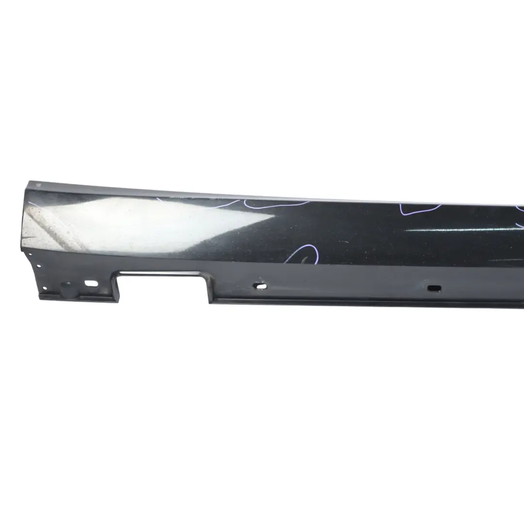 Side Skirt Cover Right O/S Sill Panel Saloon Obsidian Black - 197 to Mercedes W212 with Part number A2126980254 Mercedes W212 Side Skirt Cover Right O/S Sill Panel Saloon Obsidian Black - 197 - SKU A2126980254-OB - Part number A2126980254