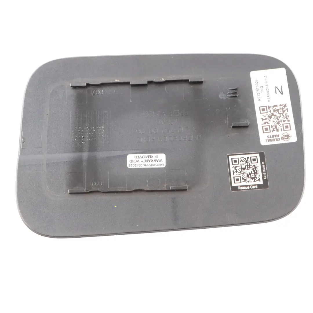 Flap Tank Cap Cover Tenorite Grey - 755 to Mercedes W212 Fuel with Part number A2127570006 Mercedes W212 Fuel Flap Tank Cap Cover Tenorite Grey - 755 - SKU A2127570006 - Part number A2127570006